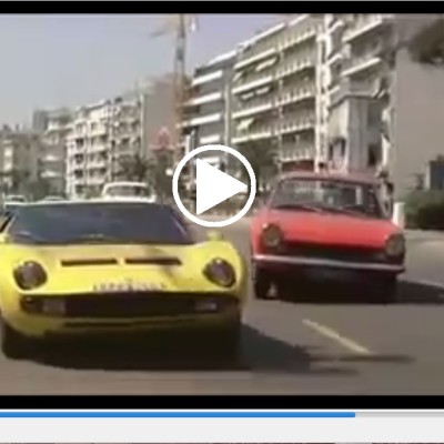 Video: Fiat 124 Sport Coupe vs Lamborghini Miura