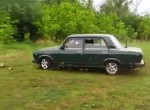 Lada-Drifting-To-A-Lake