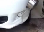 Fixing car bumper with hot water