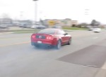 Mustang Crashes leaving Cars
