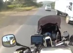 Riding in Kenya on motorcycle