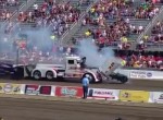 Semi Truck Pulls Tractor and Explodes Engine