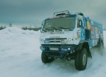 Russian Kamaz Truck Sends a Snow Jump