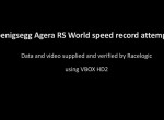 Koenigsegg Agera RS hits 284 mph - VBOX verified