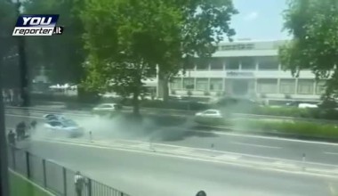 Police BMW I3 REx (Polizia) caught fire