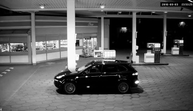 Patrick Dempsey way of driving up to a gas station