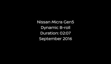 Nissan MICRA Dynamic  b-roll
