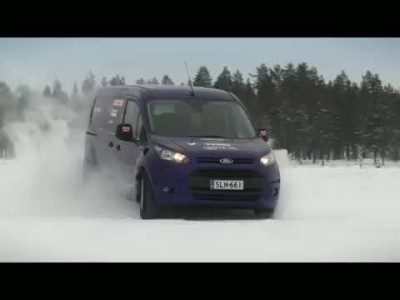 Work vans drift on ice_ 2014 Arctic Van Challenge